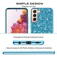 thumbnail image 6 of Compatible with Samsung S22 Case Glitter Shockproof, for Samsung Galaxy S22 Phone Case Bling Sparkly Soft TPU and PC Silicone Shiny Girl Women Thin Protective Cover (Blue), 6 of 14