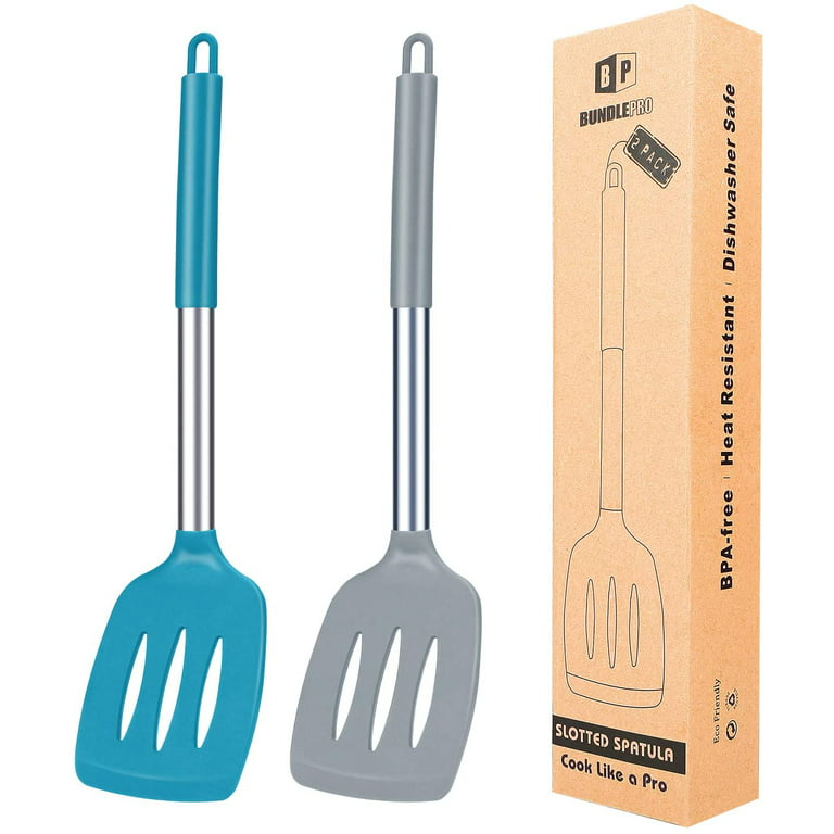 Bundlepro 3 Pack Small Silicone Spatula Set,Non-Stick Flexible Rubber  Spatulas for Cooking, Red 