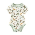 thumbnail image 5 of Zavbaby Baby Boy Girl Ribbed Short Sleeve Cotton Bodysuits,3-Pack,Sizes 0-12M, 5 of 9