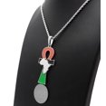 thumbnail image 5 of iJewelry2 Ancient Egyptian Afro-American Colored ANKH Cross with Africa Motif Silver Tone Rope Chain Pendant Necklace 24'', 5 of 5