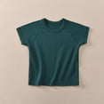 thumbnail image 6 of Acaics Girls Short Sleeve Raglan Crop Top, Soft Stretch Solid Color Crew Neck Casual Summer Tee Shirt for Teen Kids Girls 4-15 Years Old, 6 of 9