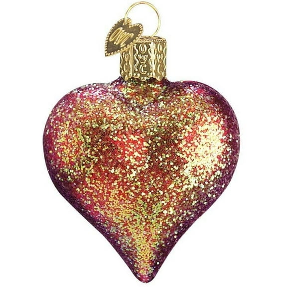 Old World Christmas Glass Blown Ornament with OWC Gift Box, Heart, Assorted (Pack of 1)