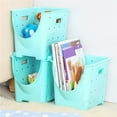 thumbnail image 3 of Basicwise QI003215B Contenant de Rangement en Plastique Empilable avec Bacs Empilables, Bleu, 3 of 3