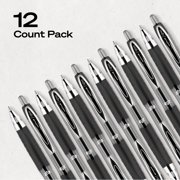 uniball™ 207 Retractable Gel Pens, Medium Point, 0.7mm, Black Ink, 12 Count
