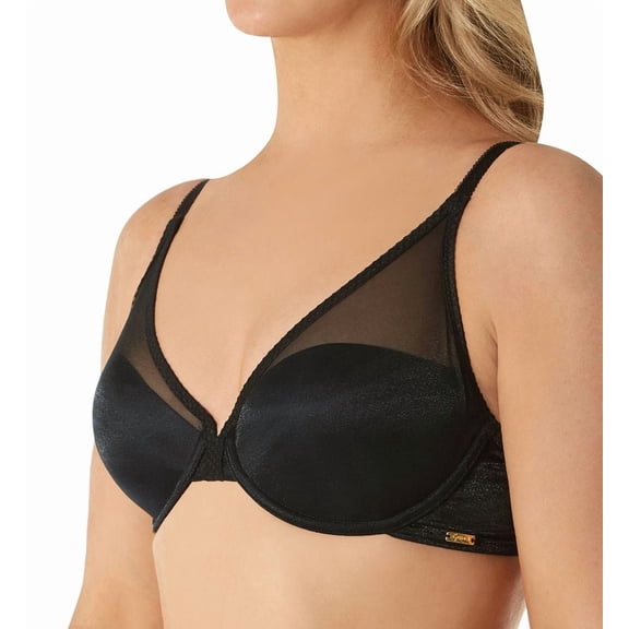 Women's Gossard 6270 Glossies High Apex Light Padded Bra (Black 30B)