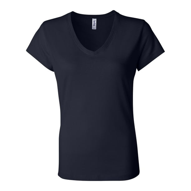BELLA+CANVAS - Bella Canvas 6005 Ladies V-Neck T-Shirt - Navy - Small ...