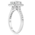thumbnail image 2 of Bow Jewelry 1.1 Ct Round Cut Brilliant Solitaire Engagement Ring with Accent Moissanite - 14K White Gold Plated Wedding Ring for Women - Timeless Lab-Created Eternity Jewelry Gift for Her, 2 of 3