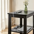 thumbnail image 6 of VECELO Nightstand with Charging Station, Set of 2 End Table with USB Ports and Outlets, 3-Tier Storage Side Table for Living Room, Bedroom, Black, 6 of 9