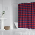 thumbnail image 2 of Red Blue Checkered Pattern Shower Curtain 84"x72" ,Bathroom Decorative Shower Curtains Set with 12 Hooks,Modern Waterproof Washable Shower Curtain, 2 of 6