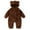 A01-Brown, variant on FYDUU Infant Baby Boys Sleepsuit Winter Warm Hooded With Bear Soft Cozy Pajama Set Fashionable Cute 9-12 Months