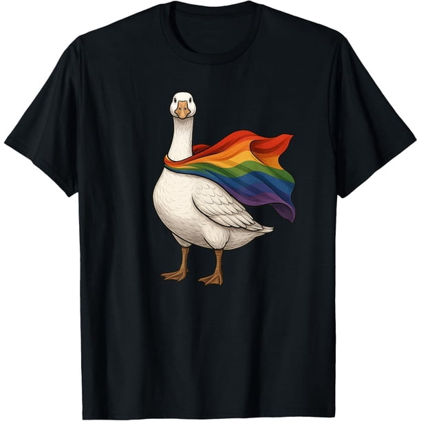 Pride Goose Rainbow - Camiseta con diseño de bandera gay del orgullo del desfile de Honk Ally
