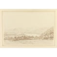 thumbnail image 2 of Joseph Farington 14x11 Black Ornate Wood Framed Double Matted Museum Art Print Titled: Ullswater, Col. Robinson's, 2 of 5