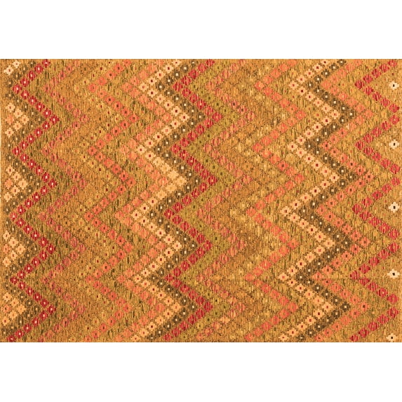 Ahgly Company Indoor Rectangle Southwestern Orange Country Area Rugs, 5' x 8'