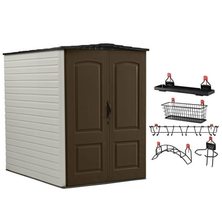 Rubbermaid 5x6 Ft Outdoor Garden Tool Vertical Storage 