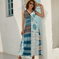 thumbnail image 2 of The Blue Tribe Pattern Design Sleeveless Dress Summer Clothes for Women Women's Clothing 2025, 2 of 7
