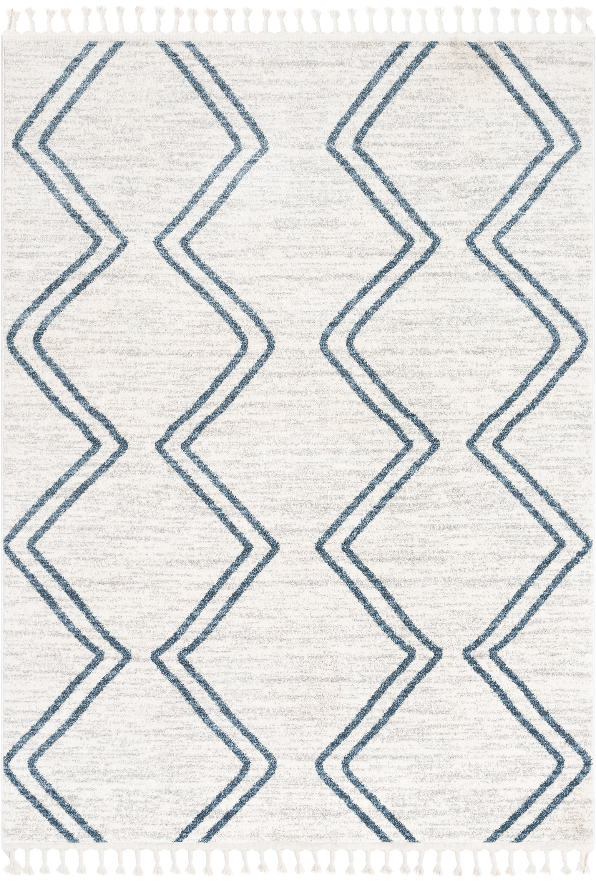 Well Woven Kennedy Chevron Area Rug, 6.58' x 9.25', Cotton Fringe For Authentic Look, Super Soft Pile, Durable, Easy To Clean