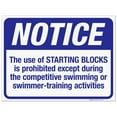 thumbnail image 1 of The Use Of Starting Blocks Is Prohibited Sign, Pool Sign,, 1 of 1
