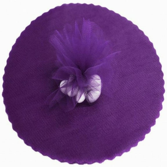 50 Scalloped Tulle Circles 9" Wedding Favor Wrap - Purple