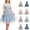 Blue, variant on Fancifize Girls Tulle Floral Embroidered Midi Dress Bow Strap Sleeveless Princess Dresses for Party Wedding Birthday 5-11 Years