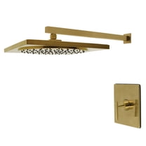 Kingston Brass KB8347CMLSO Manhattan Single-Handle Pressure Balanced Shower Faucet, Brushed Brass