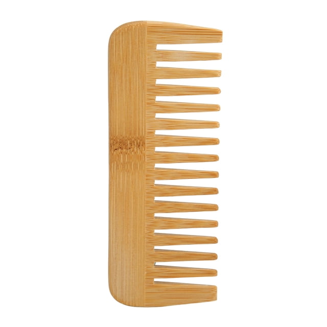 Peine de barba de bambú con dientes anchos para hombres, textura del cabello, modelado, herramientas de peinado, electrodomésticos