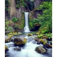 thumbnail image 2 of Talbot Frank, Christopher 15x17 White Modern Wood Framed Museum Art Print Titled - Oregon, Toketee Waterfall and Basalt Formation, 2 of 4