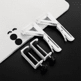thumbnail image 2 of 2pcs White Foldable Desk Extender Clamp Computer Keyboard Tray Clamp for Home / Office DIY Wooden Desk Extender Board, 2 of 6