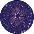 thumbnail image 1 of Ahgly Company Machine Washable Indoor Round Transitional Purple Amethyst Purple Area Rugs, 3' Round, 1 of 7