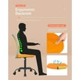 thumbnail image 2 of BestOffice Mesh Desk Ergonomic Computer Lumbar Support Adjustable Swivel Rolling Task Chair for Men, Orange, 2 of 7
