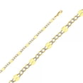 thumbnail image 1 of 14K Gold 4.8 mm Stamped Figaro 3+1 WP Chain :  24", 1 of 4