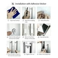 thumbnail image 7 of CHUANGDIAN Manual Soap Dispensers with Double Sided Foam Tape Wall-mounted Three Chamber Shampoo Box Shampoo Shower Gel Liquid Soap Dispensers Rest Room Washroom Toilet Soap Dispenser & Holder 200ml*3, 7 of 7