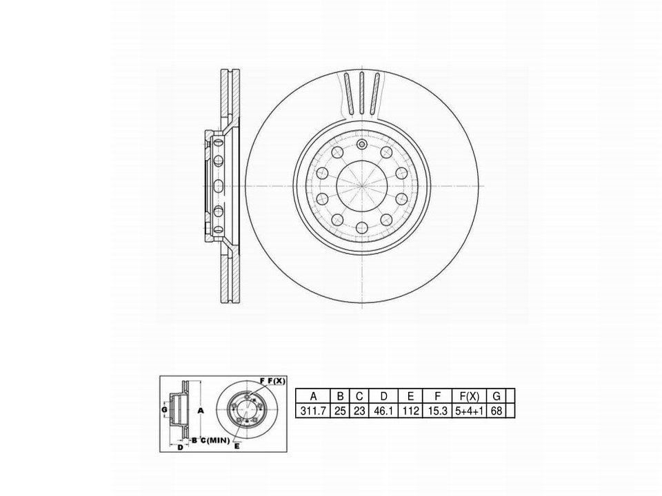 Winstop Brake Rotor, Front WS245414, Audi A4 2006-2002