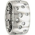 thumbnail image 4 of Stainless Steel Polished Cz 12mm Band (Size 9) Made In China sr571-9, 4 of 5