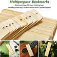 thumbnail image 5 of Riousery 72pcs Wood Blank Bookmarks Unfinished Wood Hanging Tags with Holes and Ropes for Christmas DIY Wedding Birthday Party Decor, 6.3 x 5.51 in / 16 x 14 cm, 5 of 9