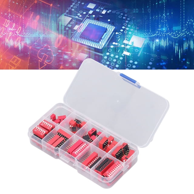 Kit surtido de interruptores DIP rango de 254 mm 45 piezas para placas de circuito impreso ANGGREK Otros