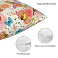 thumbnail image 3 of Pofeuu Flowers And Birds Watercolor Print Double-sided plush pillowcase Square Throw Pillow Covers Pillows Cover for Living Room Bedroom Sofa Couch Cushion Cover（No pillow core）-22"x22", 3 of 7