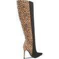 thumbnail image 4 of Women's Animal Print Knee High Boots Pointed Toe Stiletto Heel Tall Boot, 4 of 5