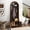 Small-Walnut, variant on 70.9" Hall Tree with Bench Shoe Storage, Arch Coat Rack, Farmhouse Style Organizer for Hallway Entryway
