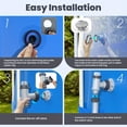 thumbnail image 6 of Above Ground Swimming Pool Inlet & Outlet Water Replacement Parts Kit, Includes 1.5" Inlet Nozzle, 1.25" Outlet Strainer, Dual Split Hose Plunger Valve & Shut Off Valve, 6 of 7