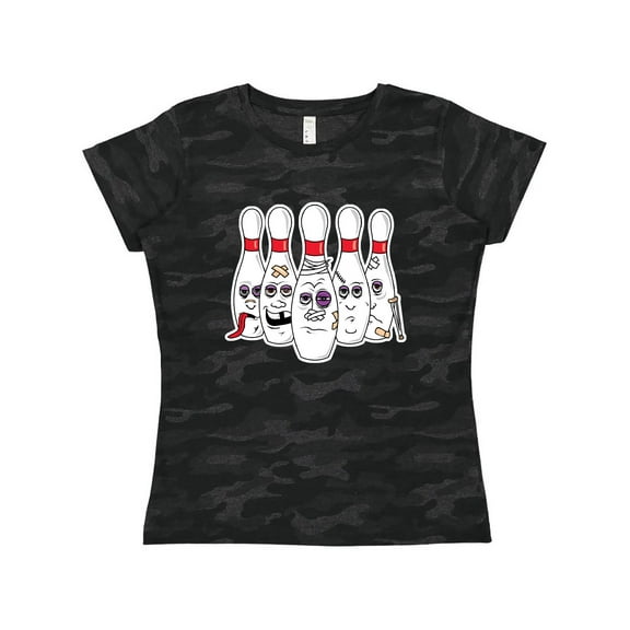 Inktastic Beat Up Bowling Pins Women's T-Shirt