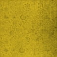 thumbnail image 1 of Ahgly Company Machine Washable Indoor Square Oriental Yellow Industrial Area Rugs, 7' Square, 1 of 4