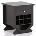 thumbnail image 3 of Furniture of America Stilla Contemporary Wood Wine Rack End Table in Espresso, 3 of 10