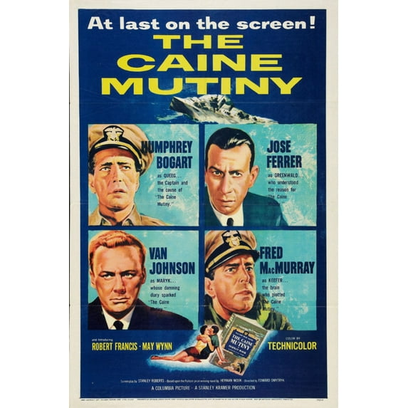 The Caine Mutiny Movie Poster Giclee Print Reprint 27inx40in for any room 27x40 Square Adults Z Posters