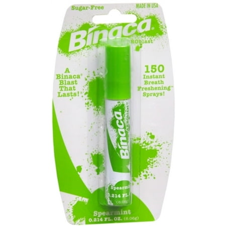 Binaca Aerosol Breath Spray SpearMint 0.20 oz (Pack of 3)