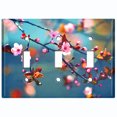 thumbnail image 2 of Metal Light Switch Plate Outlet Cover (Flower Sakura - Triple Toggle), 2 of 2
