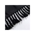 thumbnail image 2 of Juego de cortinas de baño de poliéster, estilo bohemio en blanco y negro con rayas de espiga con ganchos, cortinas de baño decorativas para spa y hotel, resistentes, 72 pulgadas, 72 x 72 pulgadas, neg, 2 of 5
