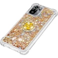 thumbnail image 6 of Case for Xiaomi Redmi Note 10 4G (Not 5G)/Redmi Note 10S with Creativity Clear Quicksand Glitter Flowing Floating Soft w/Stand Bling Diamond Sparkle Phone Case for Redmi Note 10S  Golden, 6 of 14