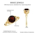 thumbnail image 6 of Rosec Jewels Solitaire Garnet Promise Ring for Women, Celtic Ring - AAA Quality, 18K Yellow Gold, US 11.50, 6 of 9