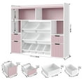 thumbnail image 3 of Homfa Kids Toy Storage Organizer with Removable Bin, Kids Bookshelf and Bookcase Toy Box with Drawers for Playroom, Classroom, Pink, 3 of 8