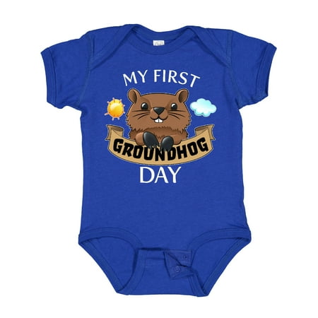 

Inktastic My First Groundhog Day- Cute Gift Baby Boy or Baby Girl Bodysuit